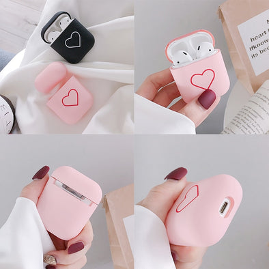 Fashion Cute Heart Couples Case For Airpods